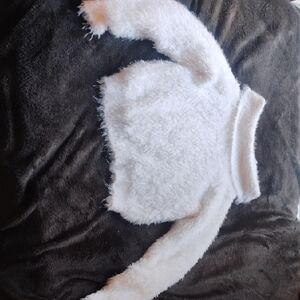 H&M Divided Fuzzy Cream Sweater